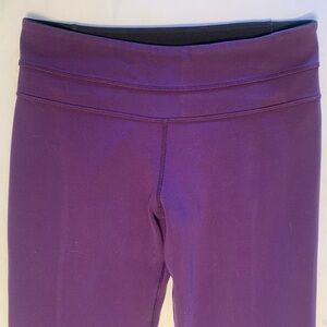 Lululemon Reversible Black Purple Yoga Boot Cut Pants Size 4